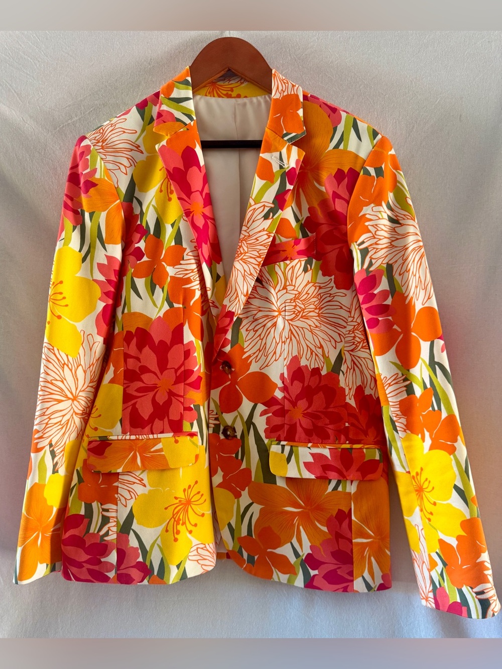 Men's Mr Turk Thurston Blazer in “Como” Orange, Pink & Yellow